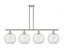 Innovations Lighting 516-4I-PN-G122-10RW - Farmhouse Rope - 4 Light - 48 inch - Polished Nickel - Cord hung - Island Light