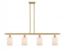 Innovations Lighting 516-4I-SG-G341 - Hadley - 4 Light - 48 inch - Satin Gold - Cord hung - Island Light