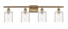 Innovations Lighting 516-4W-BB-G1113-LED - Cobbleskill - 4 Light - 35 inch - Brushed Brass - Bath Vanity Light