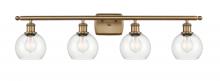 Innovations Lighting 516-4W-BB-G122-6 - Athens - 4 Light - 36 inch - Brushed Brass - Bath Vanity Light