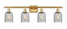 Innovations Lighting 516-4W-SG-G257 - Caledonia - 4 Light - 35 inch - Satin Gold - Bath Vanity Light