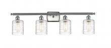 Innovations Lighting 516-4W-SN-G1113 - Cobbleskill - 4 Light - 35 inch - Brushed Satin Nickel - Bath Vanity Light