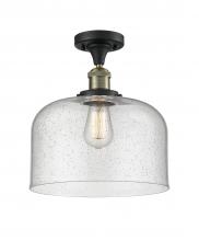 Innovations Lighting 517-1CH-BAB-G74-L - Bell - 1 Light - 12 inch - Black Antique Brass - Semi-Flush Mount