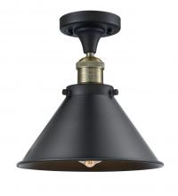 Innovations Lighting 517-1CH-BAB-M10-BK-LED - Briarcliff - 1 Light - 10 inch - Black Antique Brass - Semi-Flush Mount