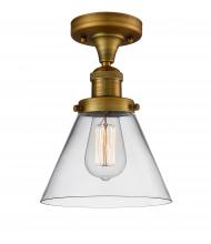 Innovations Lighting 517-1CH-BB-G42 - Cone - 1 Light - 8 inch - Brushed Brass - Semi-Flush Mount