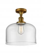 Innovations Lighting 517-1CH-BB-G72-L - Bell - 1 Light - 12 inch - Brushed Brass - Semi-Flush Mount