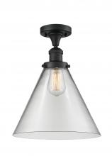 Innovations Lighting 517-1CH-BK-G42-L - Cone - 1 Light - 12 inch - Matte Black - Semi-Flush Mount