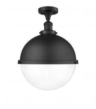 Innovations Lighting 517-1CH-BK-HFS-122-BK - Hampden - 1 Light - 13 inch - Matte Black - Semi-Flush Mount