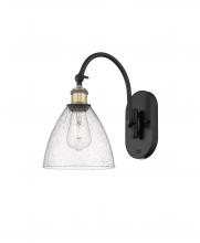 Innovations Lighting 518-1W-BAB-GBD-754-LED - Bristol - 1 Light - 8 inch - Black Antique Brass - Sconce