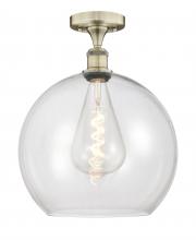 Innovations Lighting 616-1F-AB-G122-14 - Athens - 1 Light - 14 inch - Antique Brass - Semi-Flush Mount