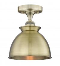 Innovations Lighting 616-1F-AB-M14-AB - Adirondack - 1 Light - 8 inch - Antique Brass - Semi-Flush Mount