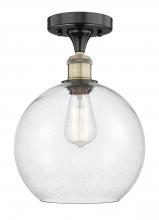 Innovations Lighting 616-1F-BAB-G124-10 - Athens - 1 Light - 10 inch - Black Antique Brass - Semi-Flush Mount