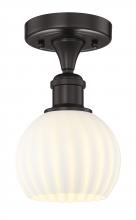 Innovations Lighting 616-1F-OB-G1217-6WV - White Venetian - 1 Light - 6 inch - Oil Rubbed Bronze - Semi-Flush Mount