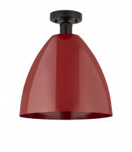 Innovations Lighting 616-1F-OB-MBD-12-RD - Plymouth - 1 Light - 12 inch - Oil Rubbed Bronze - Semi-Flush Mount