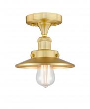 Innovations Lighting 616-1F-SG-M4-SG - Edison - 1 Light - 8 inch - Satin Gold - Semi-Flush Mount