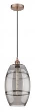 Innovations Lighting 616-1P-AC-G557-10SM - Vaz - 1 Light - 10 inch - Antique Copper - Cord hung - Mini Pendant