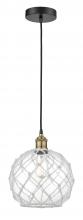  616-1P-BAB-G122-10RW - Edison - 1 Light - 10 inch - Black Antique Brass - Mini Pendant