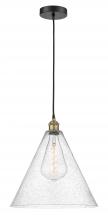 Innovations Lighting 616-1P-BAB-GBC-164 - Berkshire - 1 Light - 16 inch - Black Antique Brass - Cord hung - Pendant