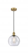 Innovations Lighting 616-1P-BB-G124-8-LED - Athens - 1 Light - 8 inch - Brushed Brass - Cord hung - Mini Pendant