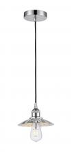 Innovations Lighting 616-1P-PC-M17-PC - Scallop - 1 Light - 8 inch - Polished Chrome - Cord Hung - Mini Pendant