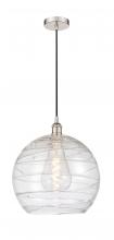 Innovations Lighting 616-1P-PN-G1213-14 - Athens Deco Swirl - 1 Light - 14 inch - Polished Nickel - Cord hung - Pendant