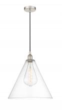 Innovations Lighting 616-1P-PN-GBC-162-LED - Berkshire - 1 Light - 16 inch - Polished Nickel - Cord hung - Pendant