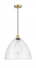 Innovations Lighting 616-1P-SG-GBD-164-LED - Bristol - 1 Light - 16 inch - Satin Gold - Cord hung - Pendant