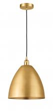 Innovations Lighting 616-1P-SG-MBD-12-SG - Bristol - 1 Light - 12 inch - Satin Gold - Cord hung - Mini Pendant