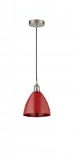 Innovations Lighting 616-1P-SN-MBD-75-RD - Plymouth - 1 Light - 8 inch - Brushed Satin Nickel - Cord hung - Mini Pendant