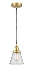 Innovations Lighting 616-1PH-SG-G64 - Cone - 1 Light - 6 inch - Satin Gold - Cord hung - Mini Pendant