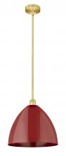 Innovations Lighting 616-1S-SG-MBD-16-RD-LED - Plymouth - 1 Light - 16 inch - Satin Gold - Cord hung - Mini Pendant