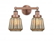 Innovations Lighting 616-2W-AC-G146 - Chatham - 2 Light - 16 inch - Antique Copper - Bath Vanity Light