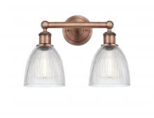 Innovations Lighting 616-2W-AC-G382 - Castile - 2 Light - 15 inch - Antique Copper - Bath Vanity Light