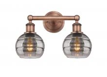 Innovations Lighting 616-2W-AC-G556-6SM - Rochester - 2 Light - 15 inch - Antique Copper - Bath Vanity Light