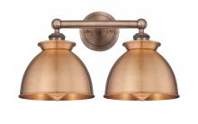 Innovations Lighting 616-2W-AC-M14-AC - Adirondack - 2 Light - 17 inch - Antique Copper - Bath Vanity Light