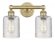 Innovations Lighting 616-2W-BB-G112C-5CL - Cobbleskill - 2 Light - 14 inch - Brushed Brass - Bath Vanity Light