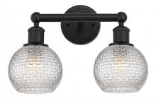 Innovations Lighting 616-2W-BK-G122C-6CL - Athens - 2 Light - 15 inch - Matte Black - Bath Vanity Light