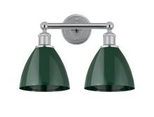 Innovations Lighting 616-2W-PC-MBD-75-GR - Plymouth - 2 Light - 17 inch - Polished Chrome - Bath Vanity Light