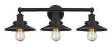 Innovations Lighting 616-3W-BK-M6-BK - Railroad - 3 Light - 26 inch - Matte Black - Bath Vanity Light