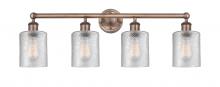  616-4W-AC-G112 - Cobbleskill - 4 Light - 32 inch - Antique Copper - Bath Vanity Light