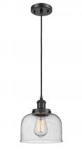  916-1P-BK-G74-LED - Bell - 1 Light - 8 inch - Matte Black - Cord hung - Mini Pendant