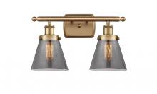 Innovations Lighting 916-2W-BB-G63 - Cone - 2 Light - 16 inch - Brushed Brass - Bath Vanity Light