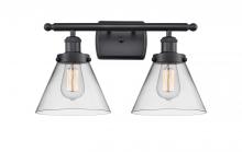 Innovations Lighting 916-2W-BK-G42 - Cone - 2 Light - 18 inch - Matte Black - Bath Vanity Light