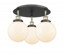 Innovations Lighting 916-3C-BAB-G201-8 - Beacon - 3 Light - 20 inch - Black Antique Brass - Flush Mount