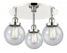 Innovations Lighting 916-3C-PN-G204-6 - Beacon - 3 Light - 18 inch - Polished Nickel - Flush Mount