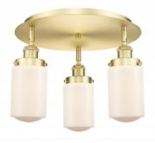 Innovations Lighting 916-3C-SG-G311 - Dover - 3 Light - 16 inch - Satin Gold - Flush Mount