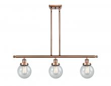 Innovations Lighting 916-3I-AC-G204-6 - Beacon - 3 Light - 36 inch - Antique Copper - Stem Hung - Island Light