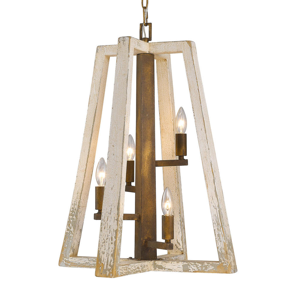 Pilar 4-Light Pendant in Burnished Chestnut