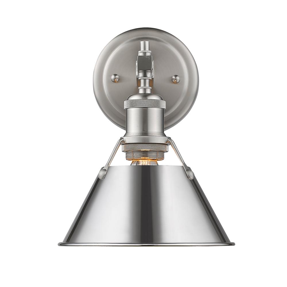 Orwell 1-Light Bath Vanity in Pewter with Chrome