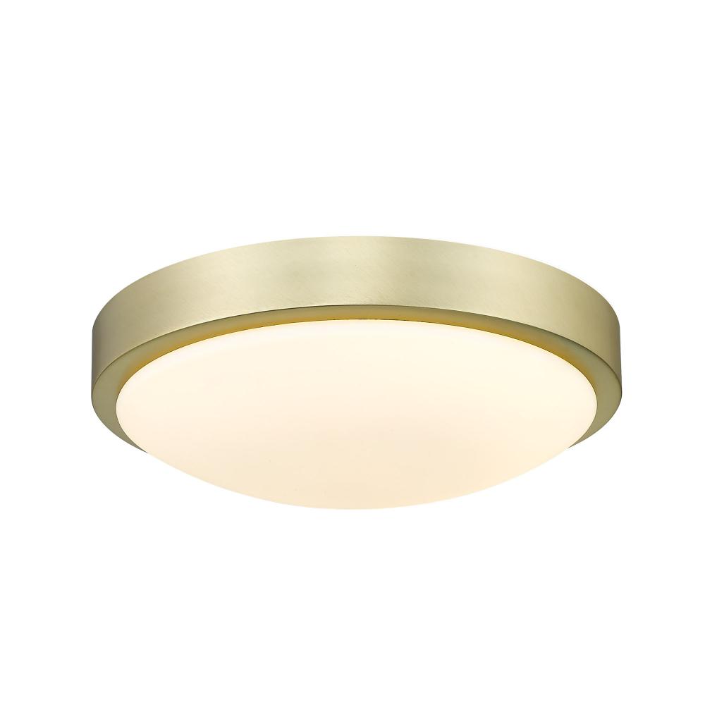 Gabi 10&#34; Flush Mount in Brushed Champagne Bronze with Opal Glass